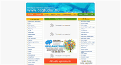 Desktop Screenshot of cegtudor.hu